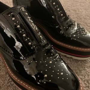 Zara Studded Platform Loafers.